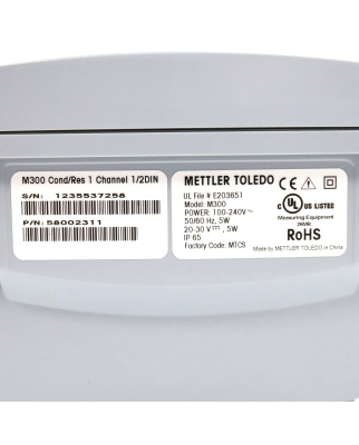 Mettler Toledo Transmitter M300 Cond/Res 1-CH NOV