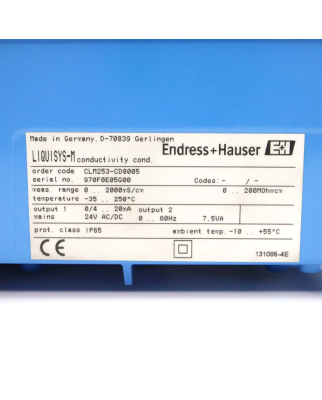 Endress+Hauser Liquisys M Feld-Messumformer CLM253-CD8005...