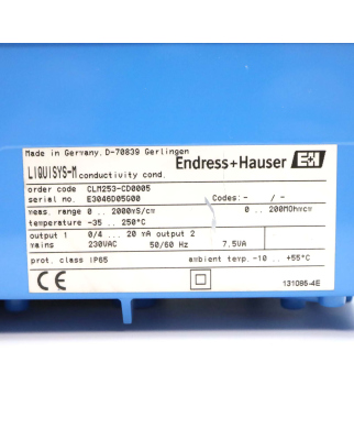 Endress+Hauser Liquisys M Feld-Messumformer CLM253-CD0005...
