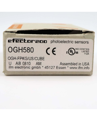 ifm electronic Reflexlichttaster OGH580 OGH-FPKG/US/CUBE OVP