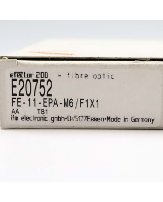 ifm electronic Lichtwellenleiter Einweglichtschranke E20752 FE-11-EPA-M6/F1X1 OVP