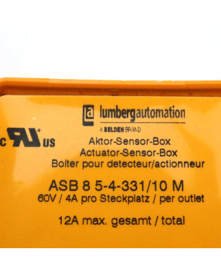 Lumberg Sensor/Aktorbox ASB85-4-331/10M NOV