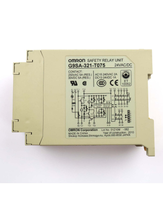 Omron Sicherheitsrelais G9SA-321-T075 24VAC/DC GEB