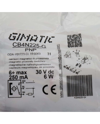 Gimatic Magnetischer Sensor CB4N225-G OVP