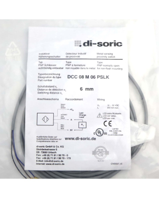 di-soric Näherungssensor DCC 08 M 06 PSLK OVP