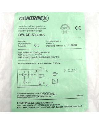 CONTRINEX Induktiver Näherungsschalter DW-AD-503-065...