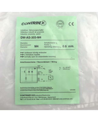 CONTRINEX Induktiver Näherungsschalter DW-AS-303-M4 OVP