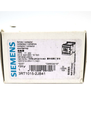 Siemens Leistungsschütz 3RT1015-2JB41 OVP