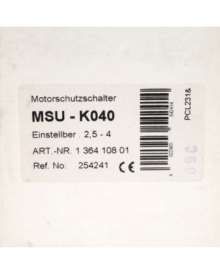 Schiele Motorschutzschalter MSU-K040 136410801 OVP