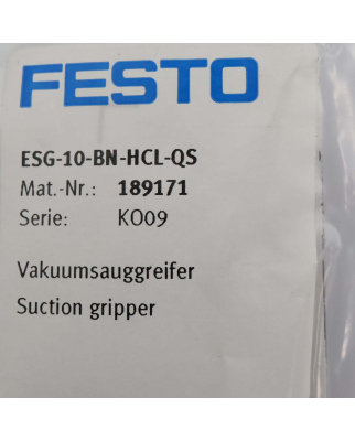 Festo Vakuumsauggreifer ESG-10-BN-HCL-QS 189171 OVP
