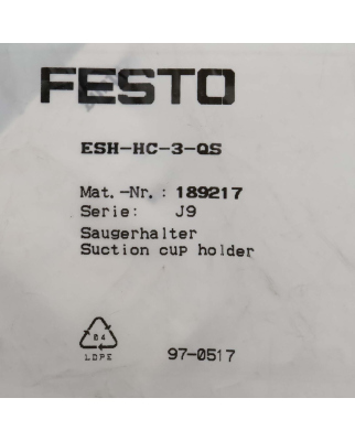 Festo Vakuumsauger-Halter ESH-HC-3-QS 189217 OVP