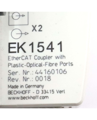 Beckhoff EtherCAT-Koppler EK1541 NOV