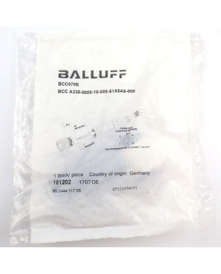 Balluff Steckverbinder BCC070E BCC...