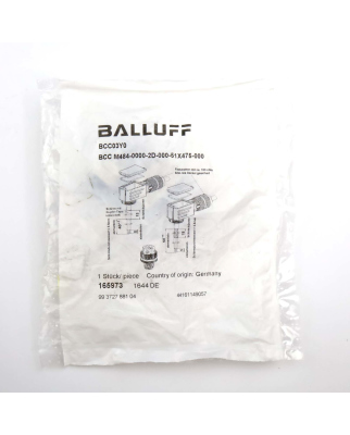 Balluff Steckverbinder BCC03Y0 BCC M484-0000-2D-000-51X475-000 OVP