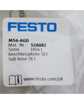 Festo Anschlussplatte-SET MS6-AGD 526082 OVP