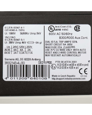 Siemens Überlastrelais 3RB2143-4UB0 NOV