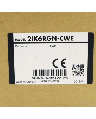 ORIENTAL MOTOR AC Speed Control Motor 2IK6RGN-CWE OVP