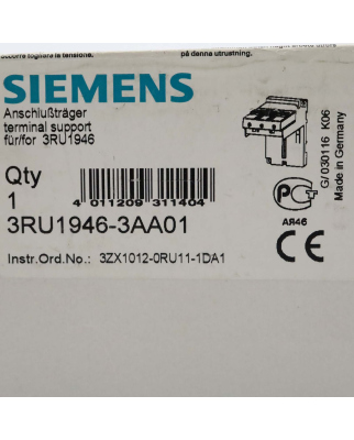 Siemens Einzelaufstellungsträger 3RU1946-3AA01 OVP