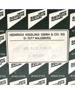 KISSLING Reihenpositionsschalter 65.B12.104 D OVP