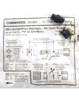 CONINVERS Leitungsdose PM-04 SZNPB1003 OVP