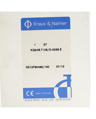 Kraus&Naimer Haupt-/NOT-AUS-Schalter KG64B.T106/D-A056.E OVP