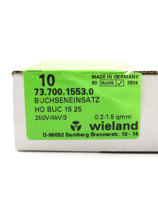 Wieland Buchseneinsatz HD BUC 15 25 73.700.1553.0 (10Stk.) OVP