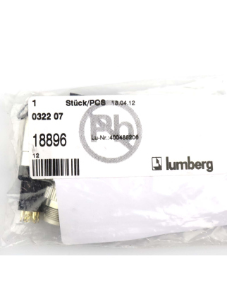 Lumberg Rundsteckverbinder 033207 18896 OVP