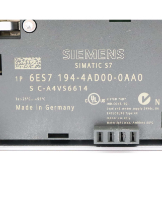 Siemens 6ES7194-4AD00-0AA0 Simatic S7 Anschlussmodul 6ES7 194-4AD00-0AA0 