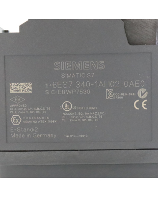 Simatic CP340 6ES7 340-1AH02-0AE0 HW:02 FW:V1.0.5 OVP