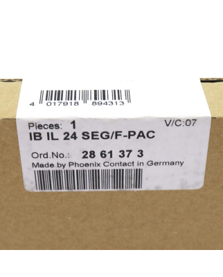 Phoenix Contact Inline Klemme IB IL 24 SEG/F-PAC 2861373 SIE
