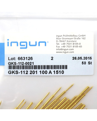 Ingun Kontaktstifte GKS-112 201 100 A 1510 (50Stk.) OVP