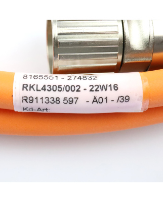 Bosch Rexroth Leistungskabelverlängerung RKL4305/002 R911338597 NOV