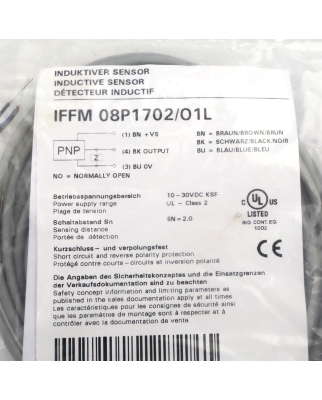 Baumer electric Induktiver Sensor IFFM 08P1702/O1L OVP