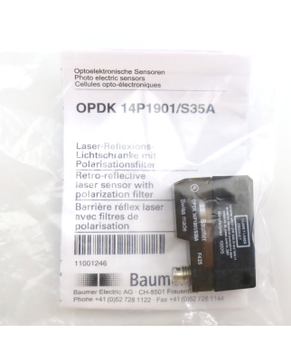 Baumer electric Reflexions-Lichtschranke OPDK 14P1901/S35A OVP