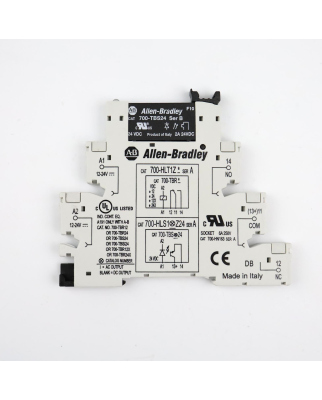 Allen Bradley Relaissockel 700-HLS1Z24 Ser.A + Einzelrelais 700-TBS24 (9Stk) GEB