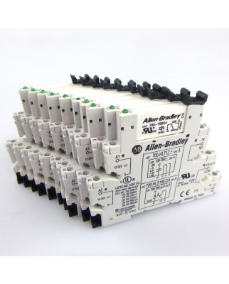 Allen Bradley Relaissockel 700-HLS1Z24 Ser.A + Einzelrelais 700-TBR24 (9Stk) GEB