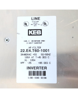 KEB HF-Filter 22.E4.T60-1001 GEB