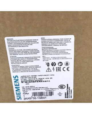 Siemens Lasttrennschalter 3KA5730-1GE01 SIE