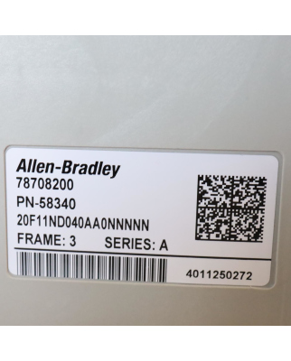 Allen Bradley PowerFlex 753 AC Drive 20F11ND040AA0NNNNN Ser.A OVP
