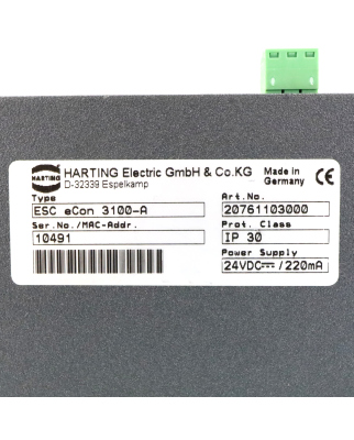 Harting Ethernet Switch ESC eCon 3100-A 20761103000 GEB