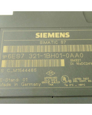 Simatic S7-300 SM321 6ES7 321-1BH01-0AA0 E-Stand:01 GEB