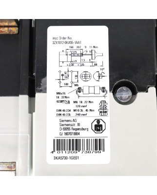 Siemens Lasttrennschalter 3KA5730-1GE01 OVP
