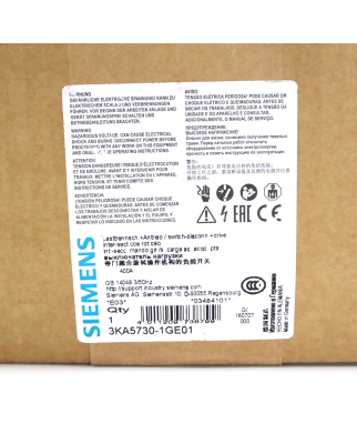 Siemens Lasttrennschalter 3KA5730-1GE01 OVP