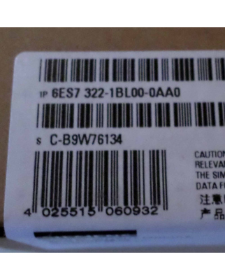 Simatic S7-300 SM322 6ES7 322-1BL00-0AA0 E-Stand: 08 SIE
