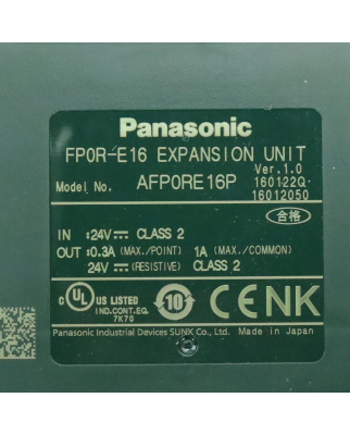 Panasonic Expansion Unit AFP0RE16P FP0R-E16 OVP