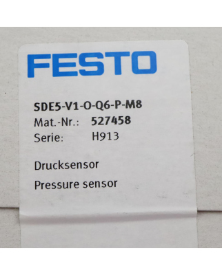 Festo Drucksensor SDE5-V1-O-Q6-P-M8 527458 SIE