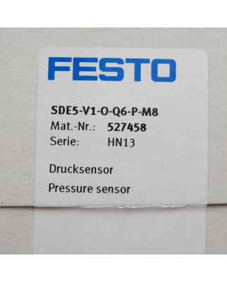 Festo Drucksensor SDE5-V1-O-Q6-P-M8 527458 OVP