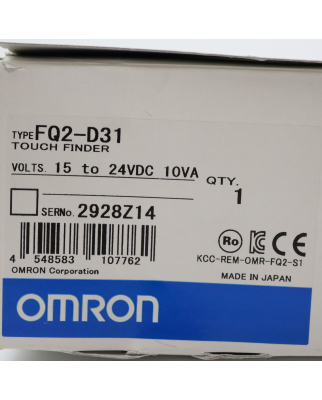 Omron Touch Finder FQ2-D31 OVP