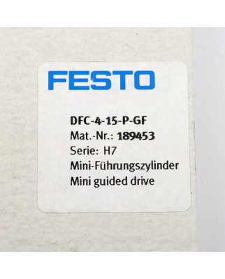 Festo Mini-Führungszylinder DFC-4-15-P-GF 189453 OVP
