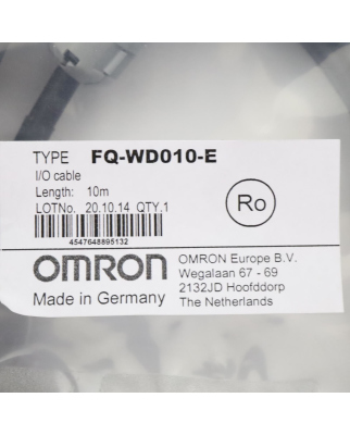 Omron FQ I/O-Kabel FQ-WD010-E OVP